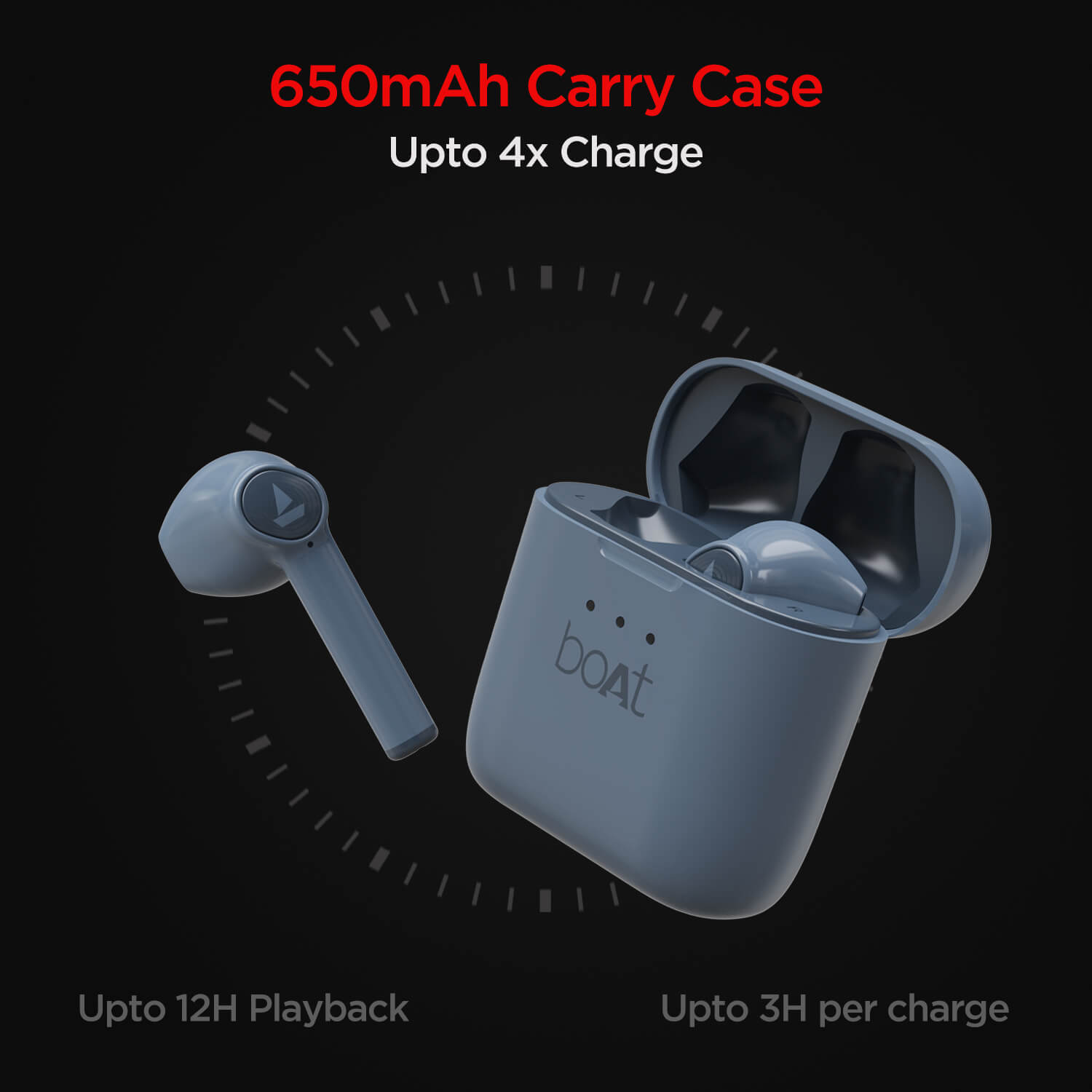 boAt Airdopes 131 SS Edition | TWS Earbuds with upto 60 Hours Playback, 13mm Drivers, IWP Technology, 650mAh Charging Case