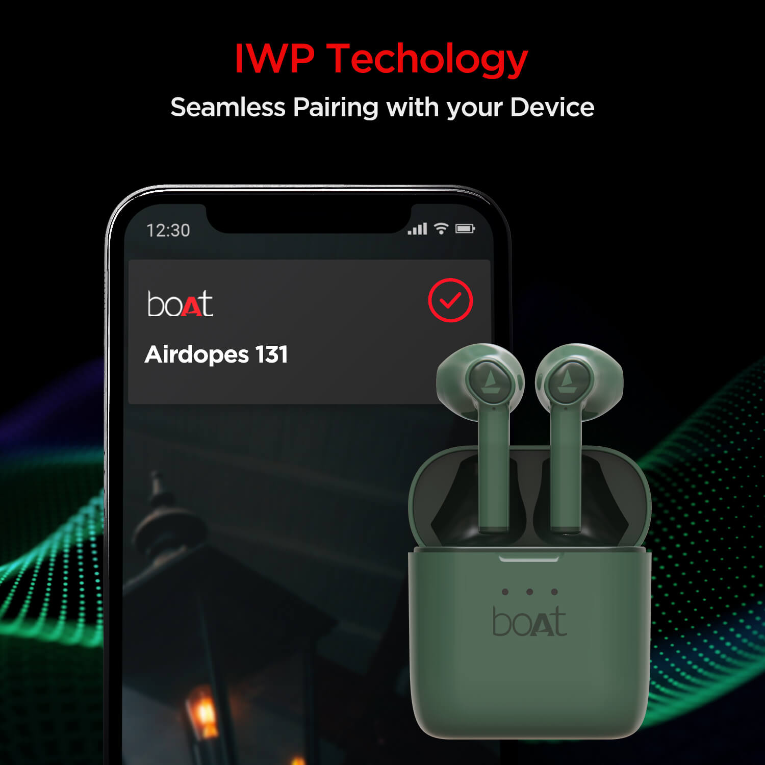 boAt Airdopes 138 | Wireless Earbuds with 13mm Drivers, Bluetooth V5.0+EDR, IWP Technology, 650mAh Pocket friendly Charging Case, 60 Hours nonstop music
