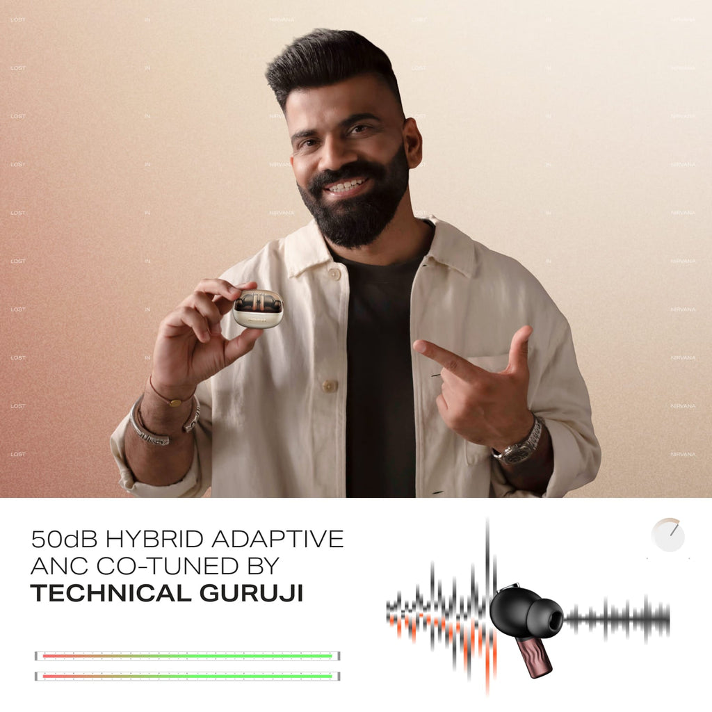 boAt Nirvana Zenith Pro | Wireless Headphones with Spatial Audio, 80H Playback & 50dB Hybrid Adaptive ANC