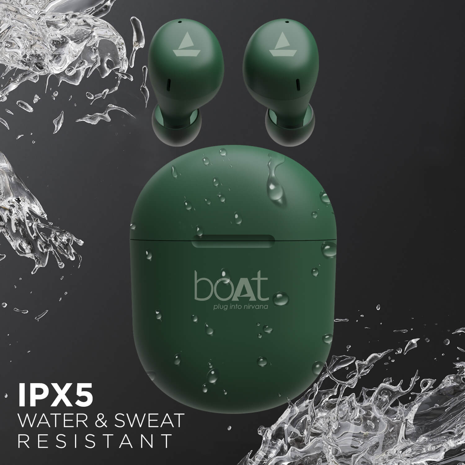 boAt Airdopes 381 | Bluetooth In-Ear Wireless Earbuds with 7mm Rhythmic Dynamic Drivers, Nonstop Music UpTo 20 Hours