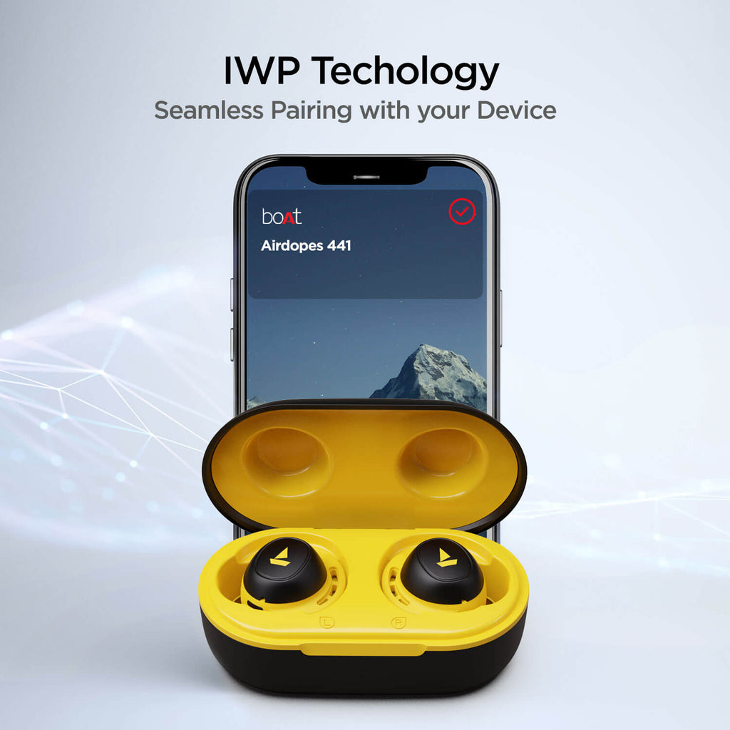 boAt Airdopes 441 | Wireless Earbuds with 6mm Driver, Nonstop Music Upto 20 Hours, IPX7 Water & Sweat Resistance