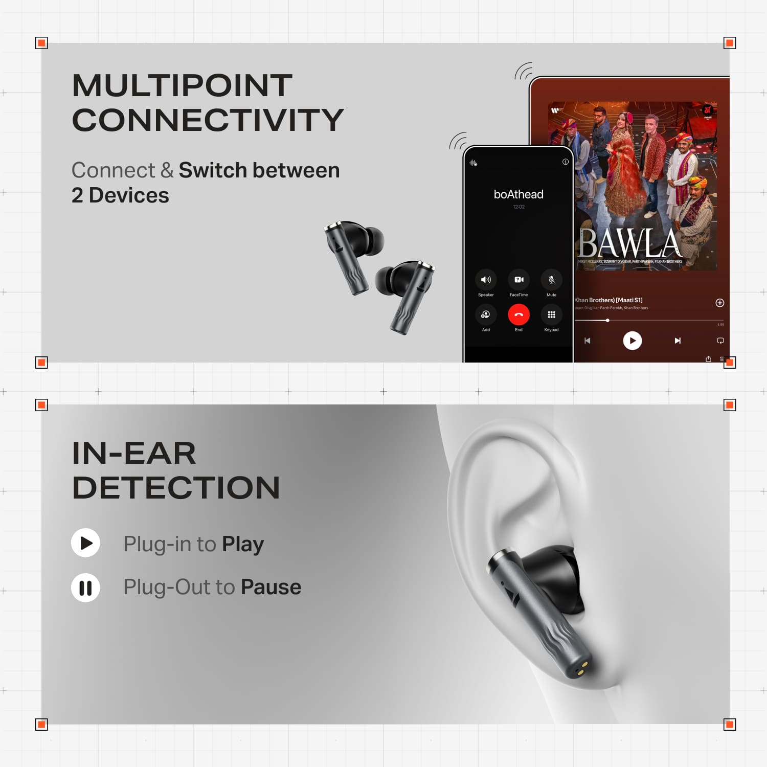 boAt Nirvana Zenith Pro | Wireless Headphones with Spatial Audio, 80H Playback & 50dB Hybrid Adaptive ANC