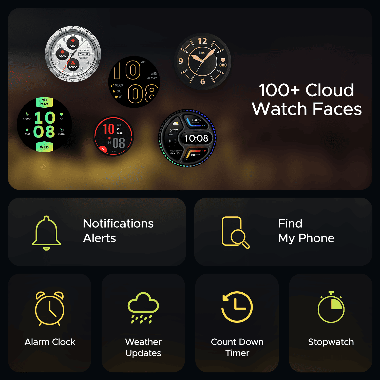 boAt Lunar Connect Ace | Round AMOLED Display Smartwatch with 1.43" (3.63 cm) Screen, Bluetooth Calling, 100+ Sports Modes