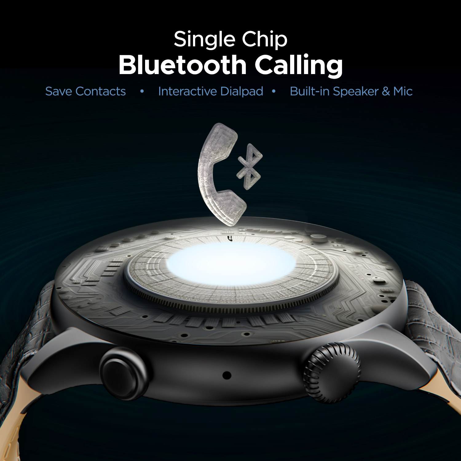 boAt Lunar Space | Smartwatch with 1.3" (3.3 cm) Round HD Display, BT Calling, 100+ Fitness Modes, Heart Rate, SpO2 Monitoring