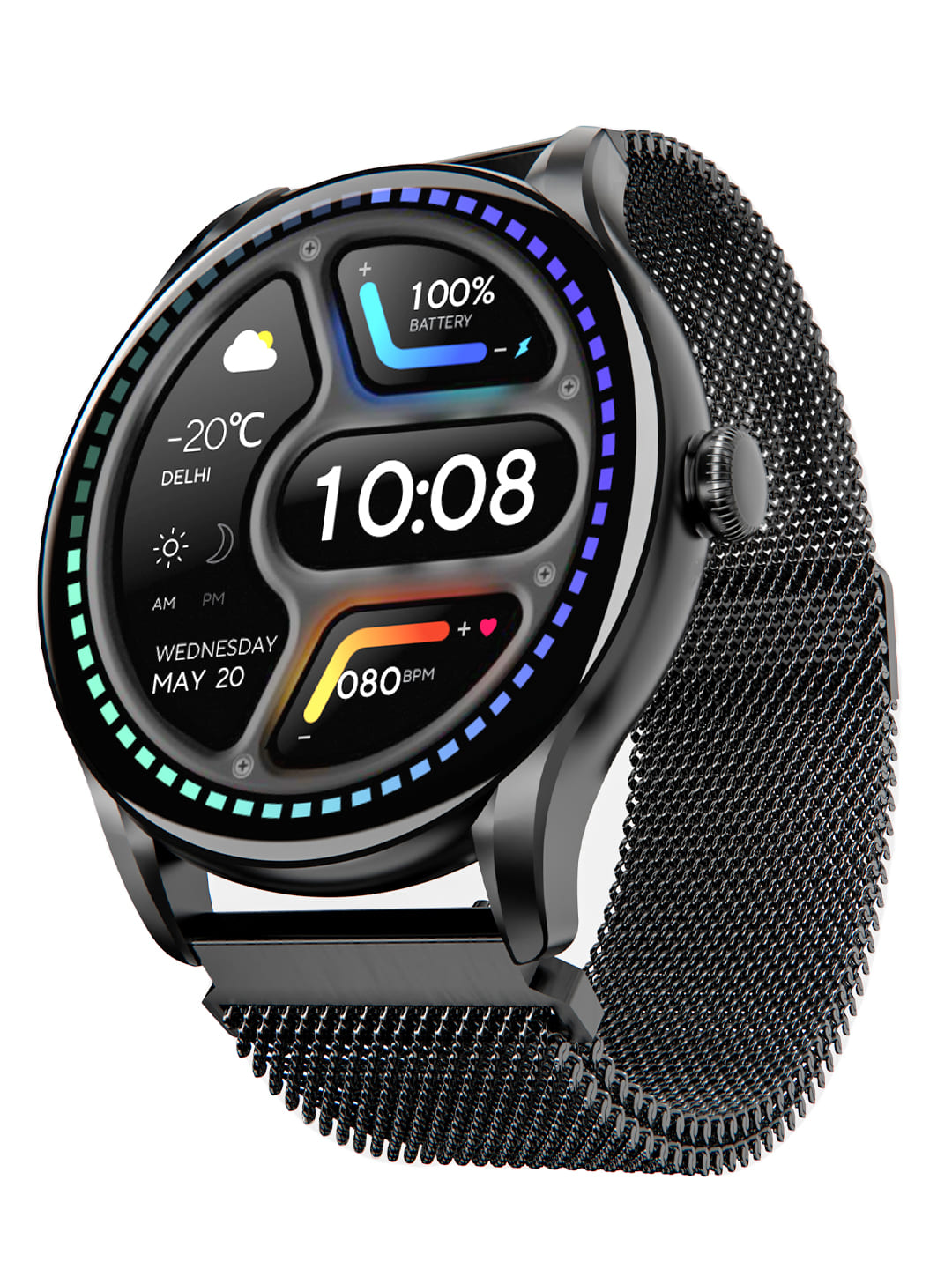 boAt Lunar Connect Ace | Round AMOLED Display Smartwatch with 1.43" (3.63 cm) Screen, Bluetooth Calling, 100+ Sports Modes