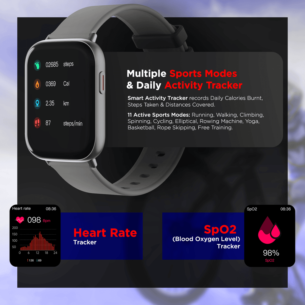 boAt Matrix | 1.65" (4.18 cm) colour AMOLED Display, Fitness Tracking, 100+ Cloud Watch Faces