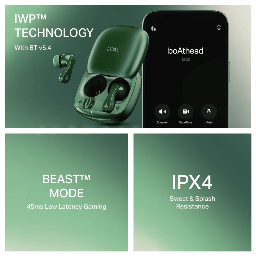 boAt Airdopes 313 | Wireless Earbuds with 75 Hours Playback, Quad Mics ENx™, BEAST™ Mode & boAt Signature Sound