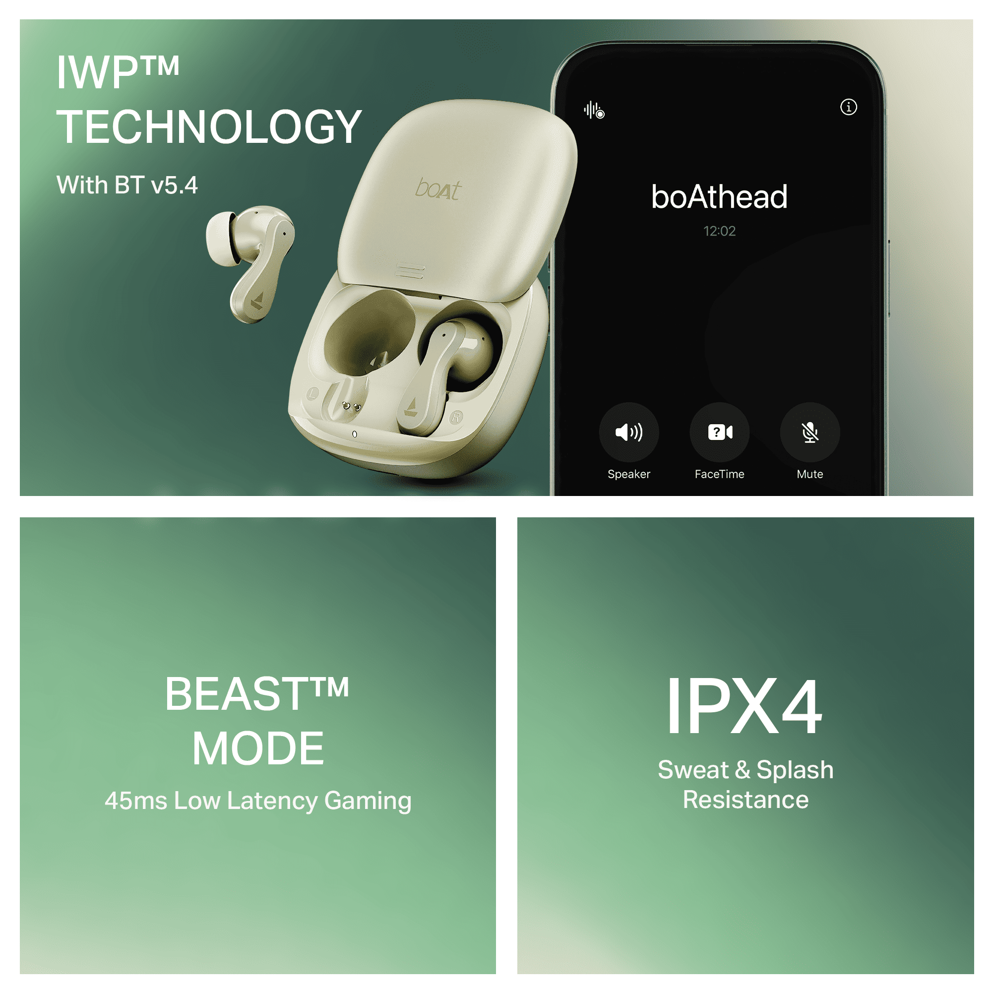 boAt Airdopes 313 | Wireless Earbuds with 75 Hours Playback, Quad Mics ENx™, BEAST™ Mode & boAt Signature Sound