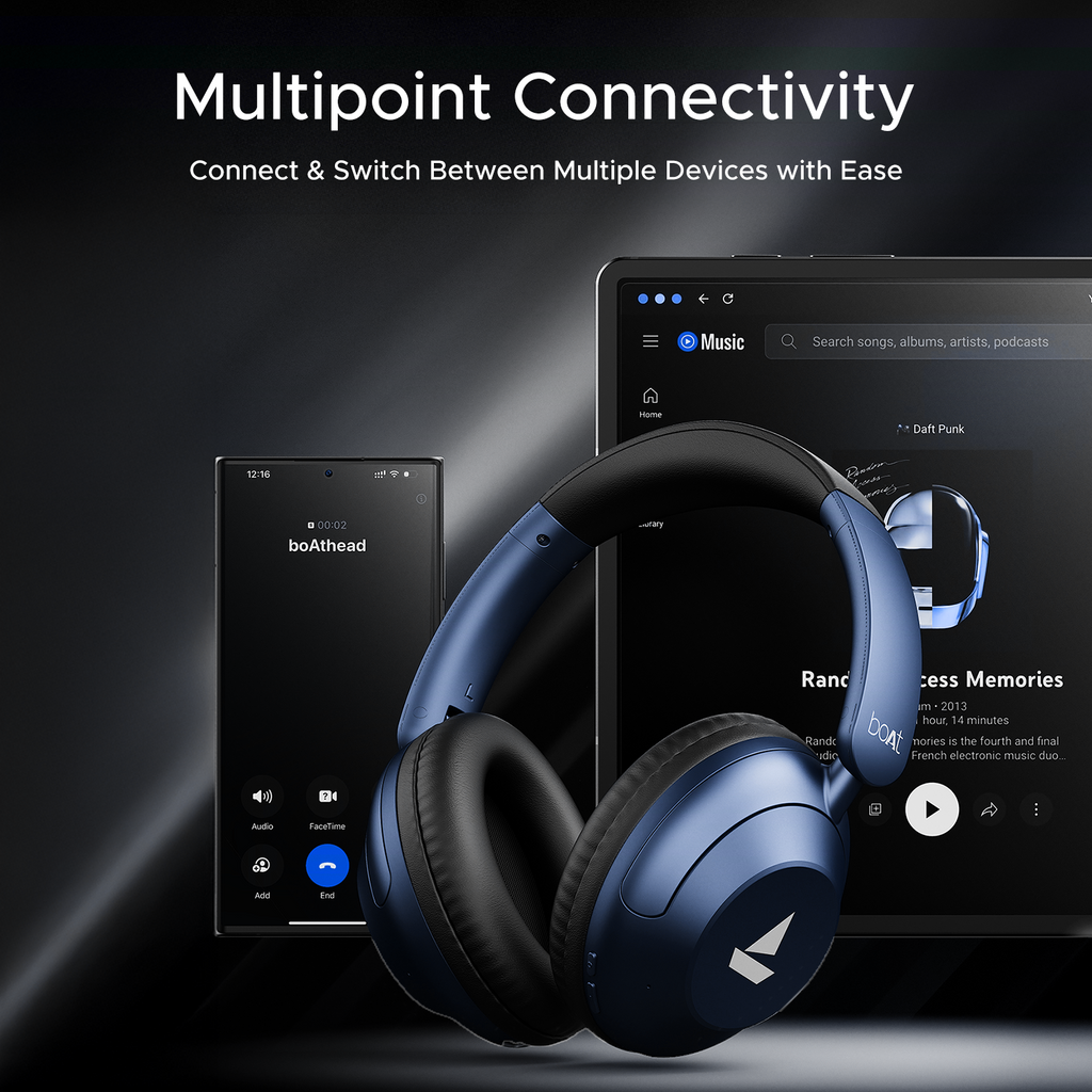 boAt Rockerz 650 Pro | Wireless Headphone with 80 Hours Playback, Dolby Audio, Touch & Swipe Controls