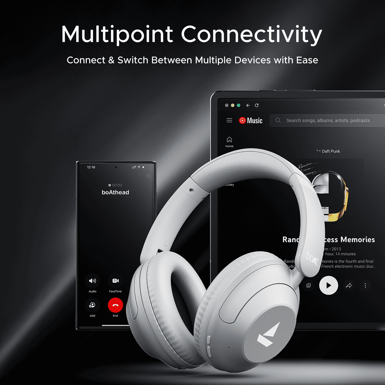 boAt Rockerz 650 Pro | Wireless Headphone with 80 Hours Playback, Dolby Audio, Touch & Swipe Controls