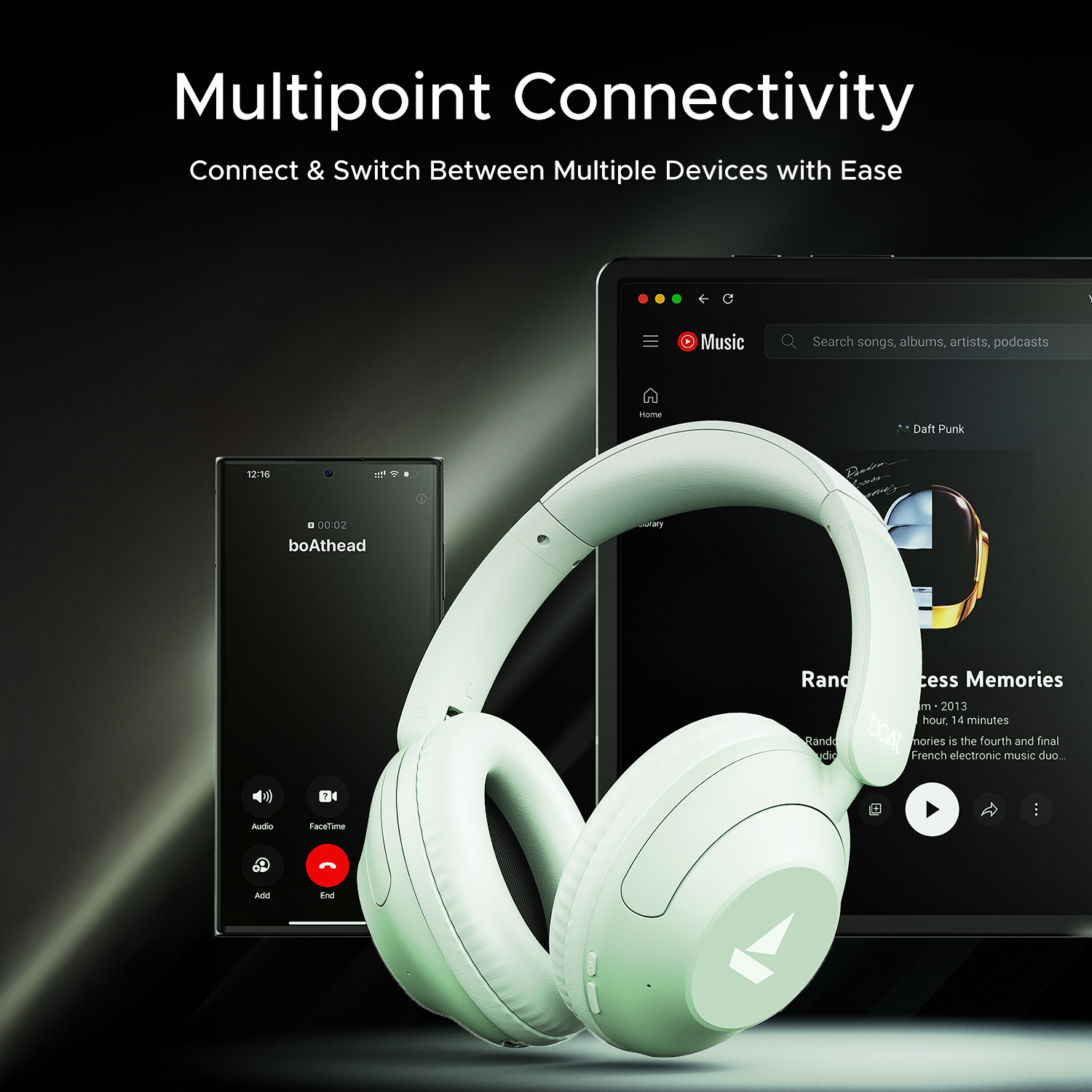 boAt Rockerz 650 Pro | Wireless Headphone with 80 Hours Playback, Dolby Audio, Touch & Swipe Controls