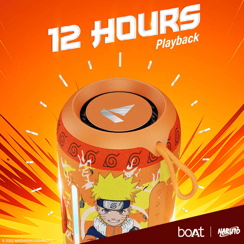 boAt Stone 350 Pro Naruto Edition | Naruto Series - Portable Bluetooth Speaker with 14W boAt Signature Sound, 12 Hours Playback, RGB LED