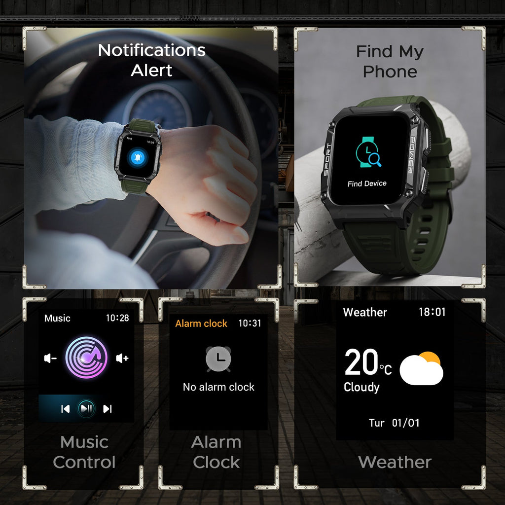 boAt Wave Force 2 | Smart Watch with 1.96" (4.97cm) HD Display, BT Calling, Built-in compass, SpO2 & Heart rate Monitoring