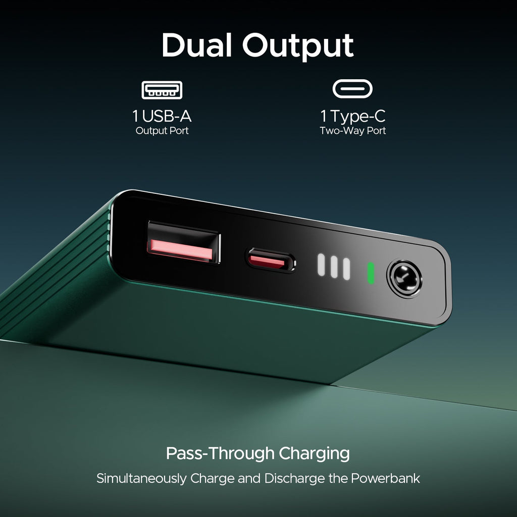 boAt EnergyShroom PB300 Pro | 10000mAh Powerbank with 2-way 22.5W fast charging,Pass-Through Charging, 12-Layer Smart IC Protection, Aluminium Casing & Compact