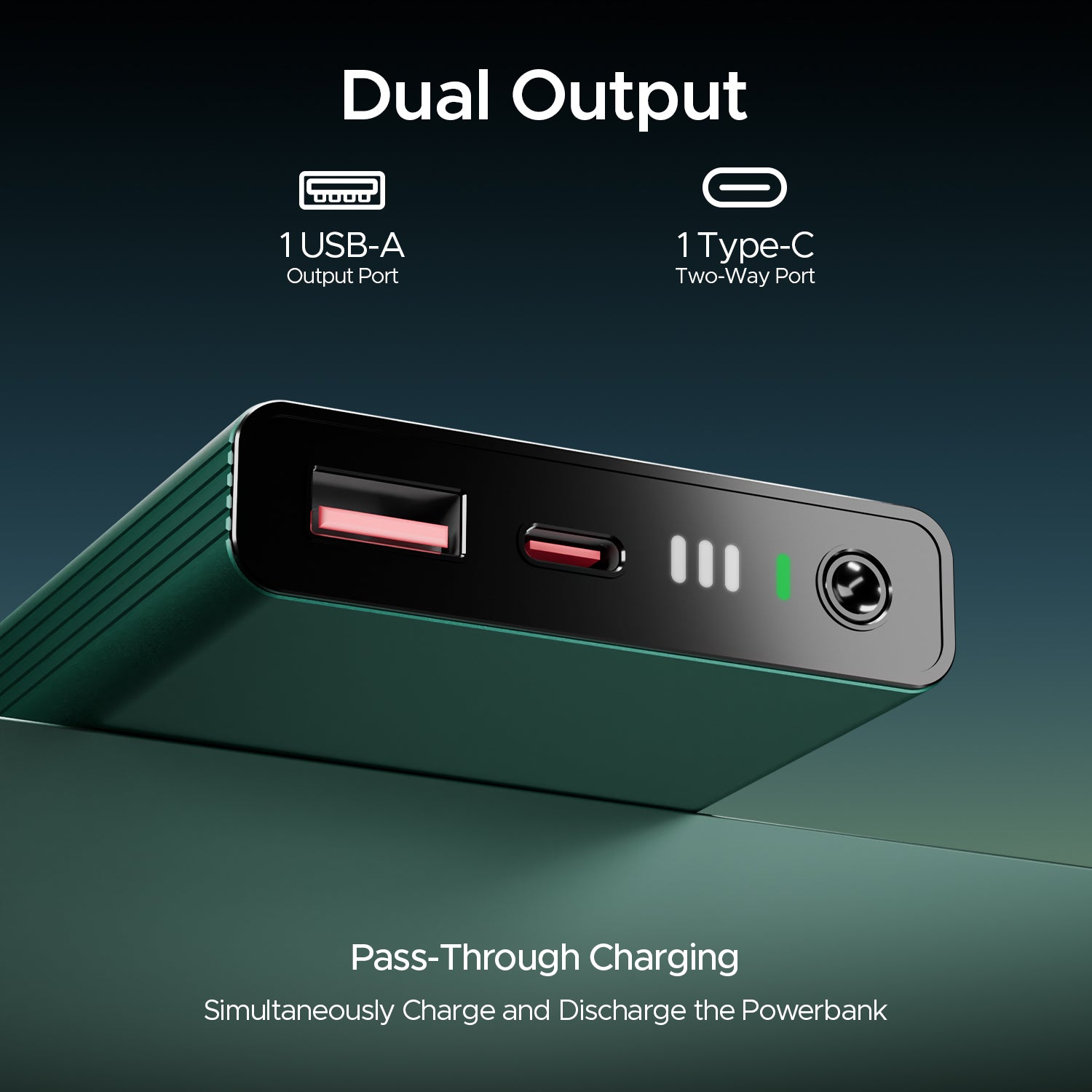 boAt EnergyShroom PB300 Pro | 10000mAh Powerbank with 2-way 22.5W fast charging,Pass-Through Charging, 12-Layer Smart IC Protection, Aluminium Casing & Compact