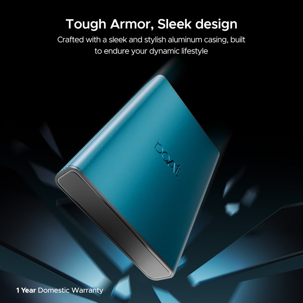 boAt EnergyShroom PB300 Pro | 10000mAh Powerbank with 2-way 22.5W fast charging,Pass-Through Charging, 12-Layer Smart IC Protection, Aluminium Casing & Compact