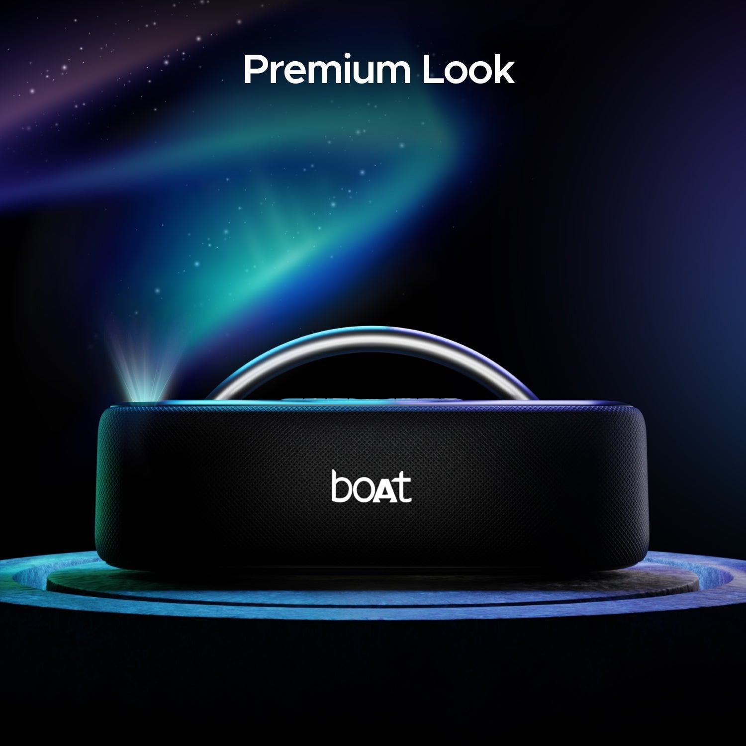 boAt Stone Lumos | Portable Bluetooth Speaker with 60W boAt Signature Sound, Hearables App Support, LED Projection Show