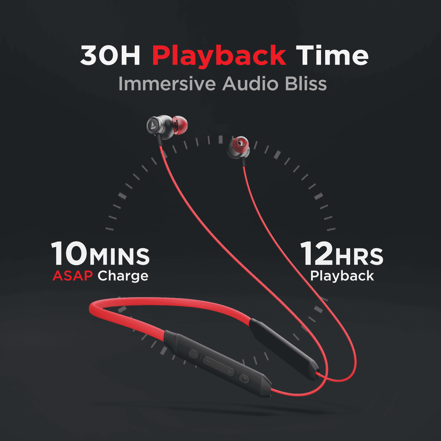 boAt Rockerz 205 Pro | Bluetooth Earphone with 10mm Drivers, Upto 30 Hour Playback, Lightweight Magnetic Earbuds