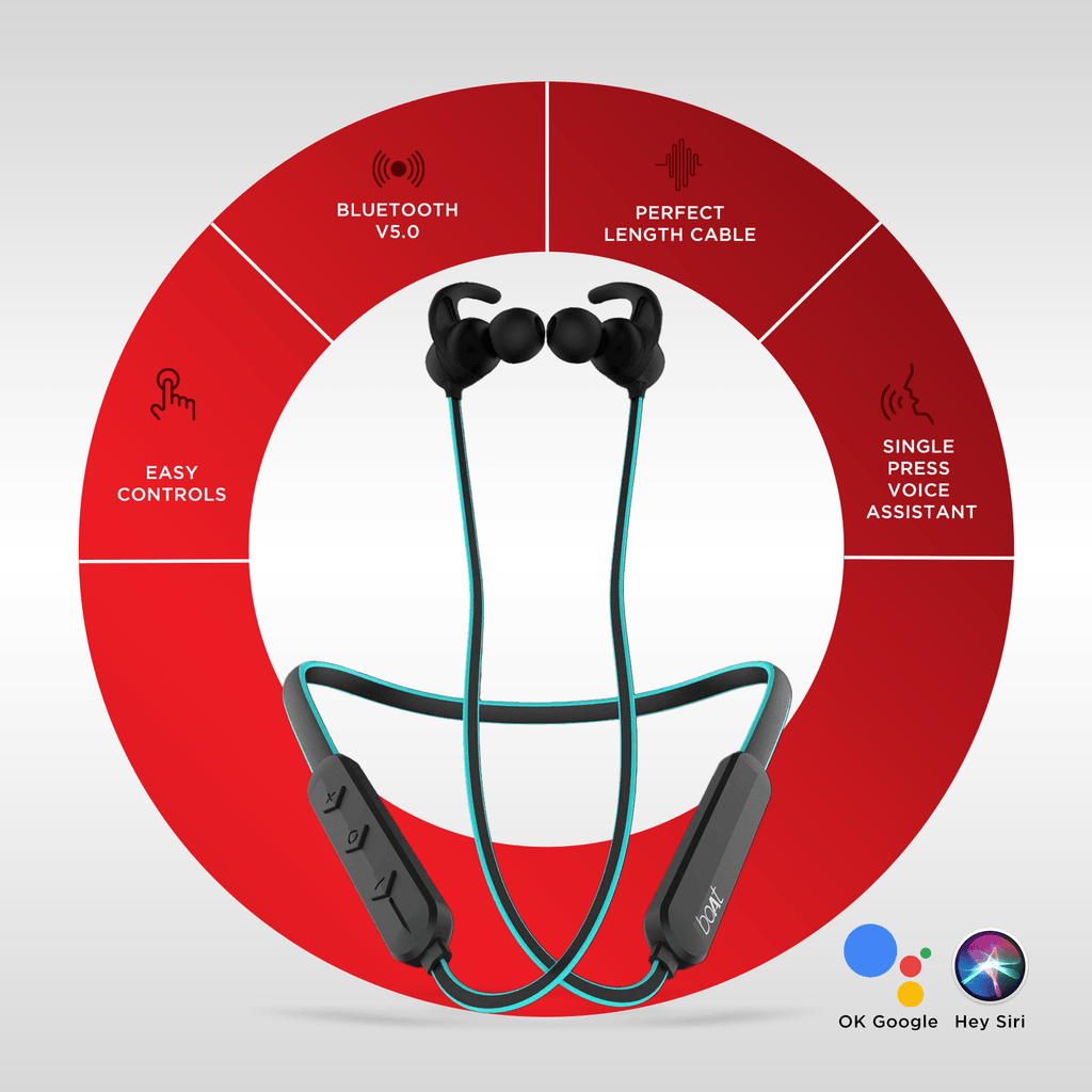 boAt Rockerz 255F | True HD Neckband with 10mm Dynamic Driver, Bluetooth 4.1, UpTo 6 Hours Playback, 110mah Battery
