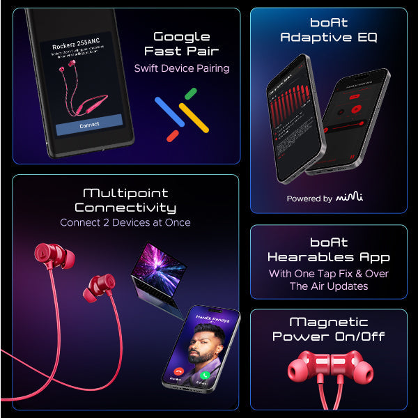 boAt Rockerz 255 ANC | Wireless Earphone with 100H Playback, ASAP™ Charge, BEAST™️ Mode, Active Noise Cancellation