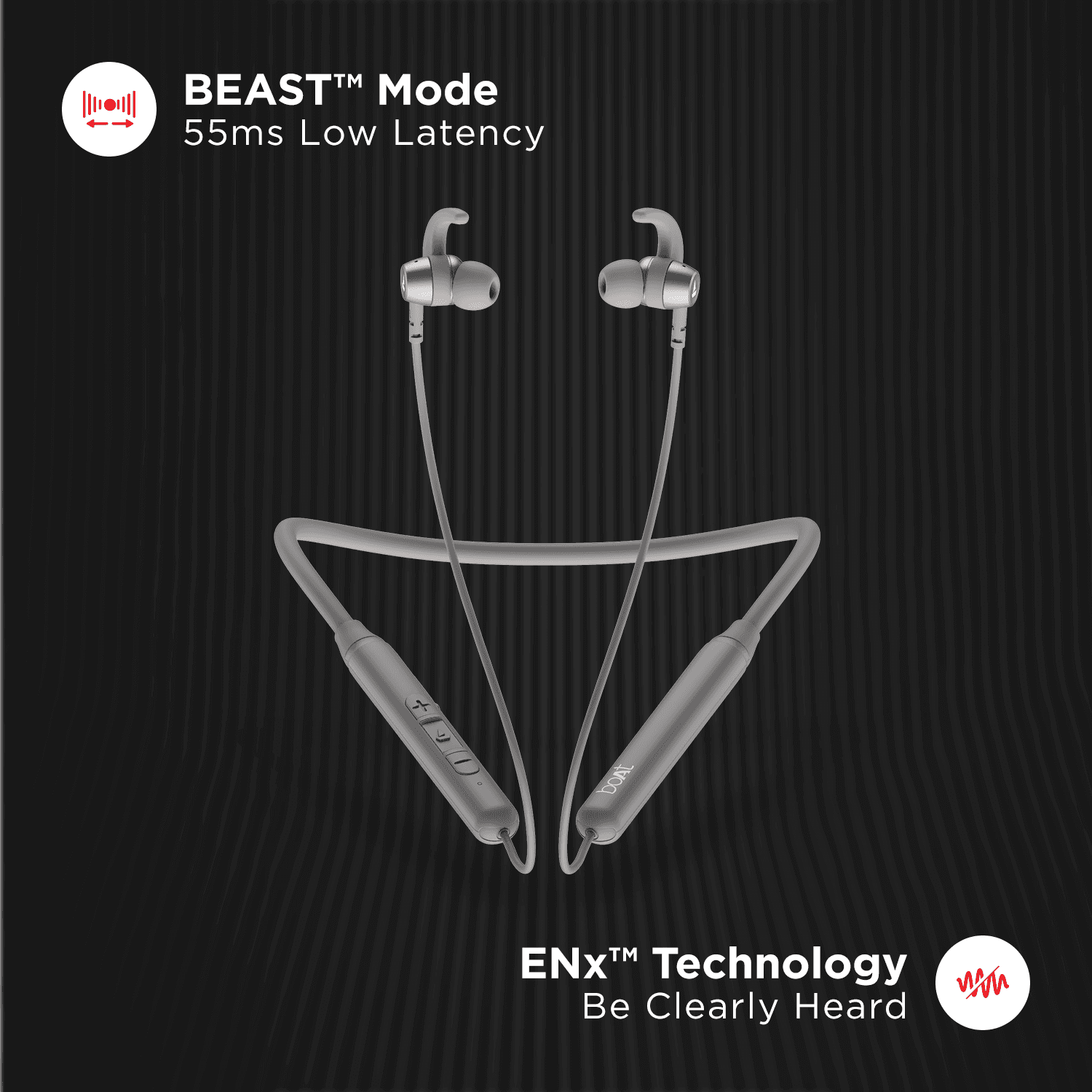 boAt Rockerz 260 v1 | Wireless Bluetooth Earphone with Insta Wake & Pair, Beast Mode for Gamers & Asap Charge