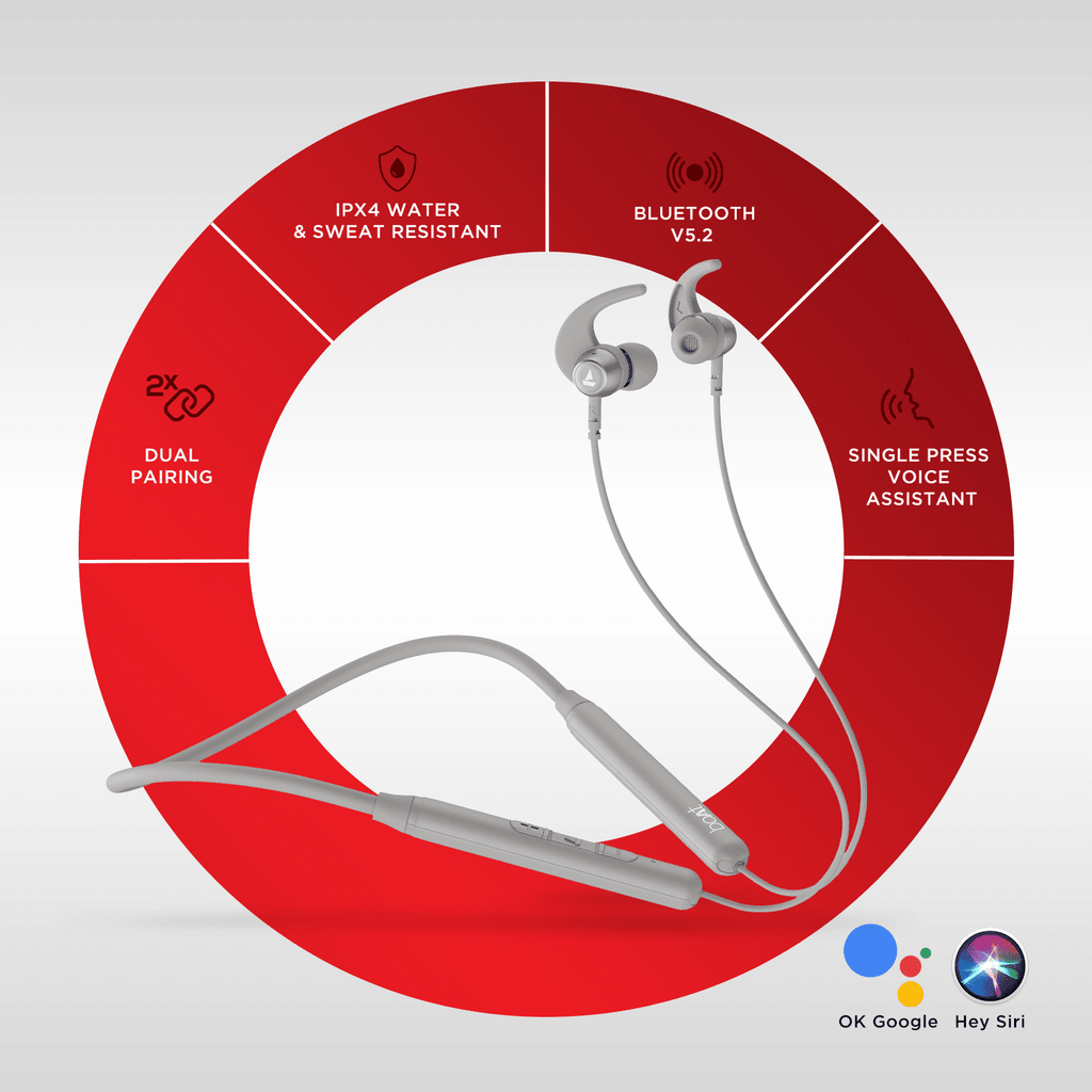 boAt Rockerz 260 v1 | Wireless Bluetooth Earphone with Insta Wake & Pair, Beast Mode for Gamers & Asap Charge
