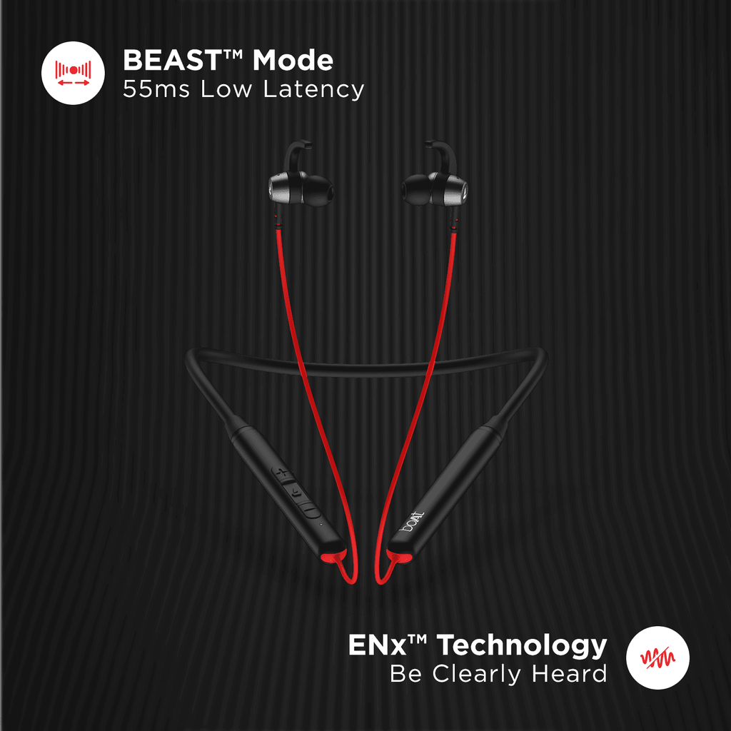 boAt Rockerz 260 v1 | Wireless Bluetooth Earphone with Insta Wake & Pair, Beast Mode for Gamers & Asap Charge