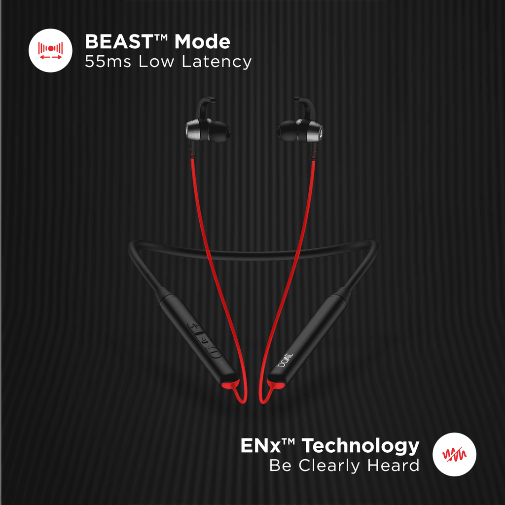boAt Rockerz 260 | Wireless Bluetooth Earphone with Insta Wake N' Pair, Quad Mics with ENx Technology & ASAP™ Charge