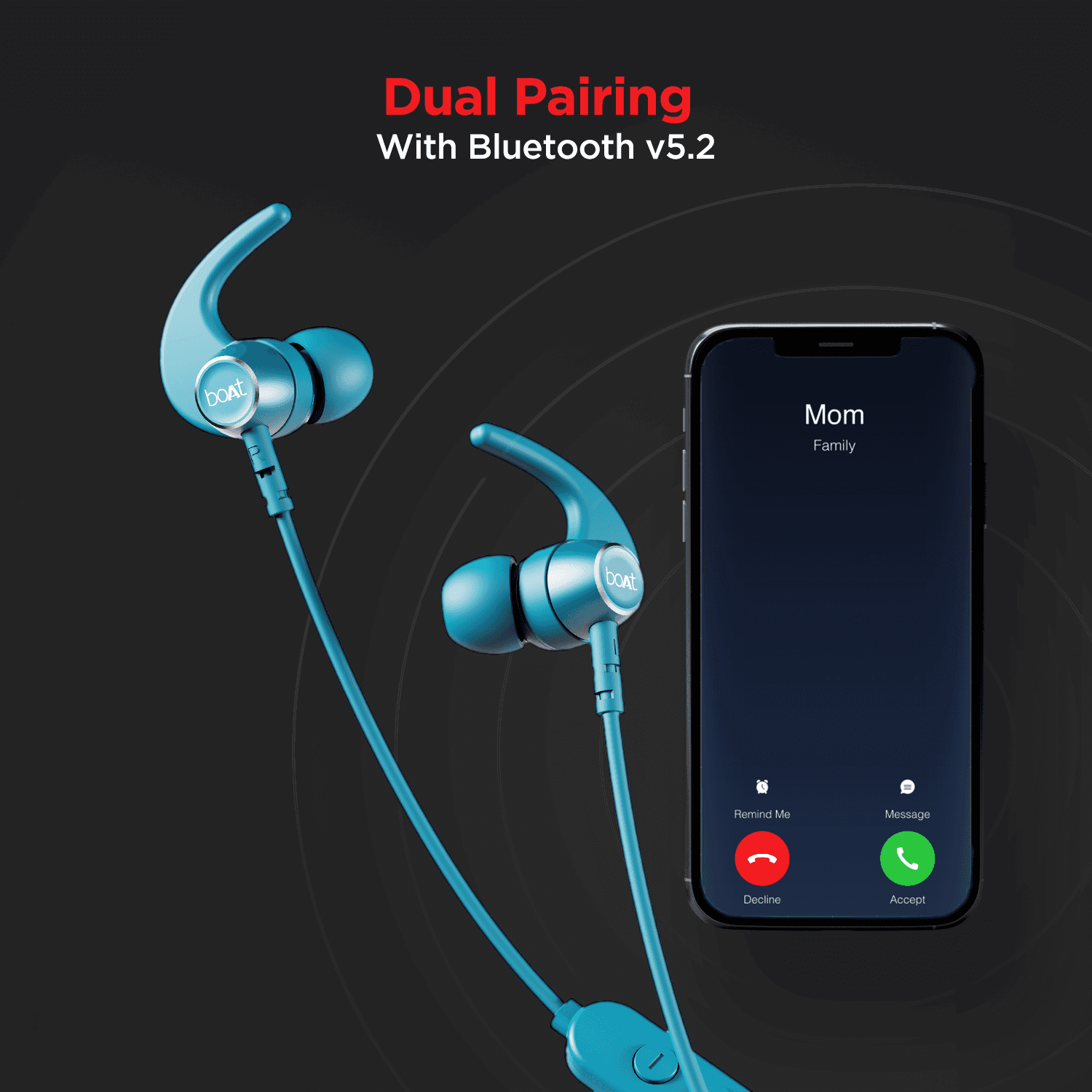 boAt Rockerz 330 Pro | Wireless Bluetooth Neckband with 10mm Dynamic Drivers, Up to 60 Hours of Playback, ENx Technology