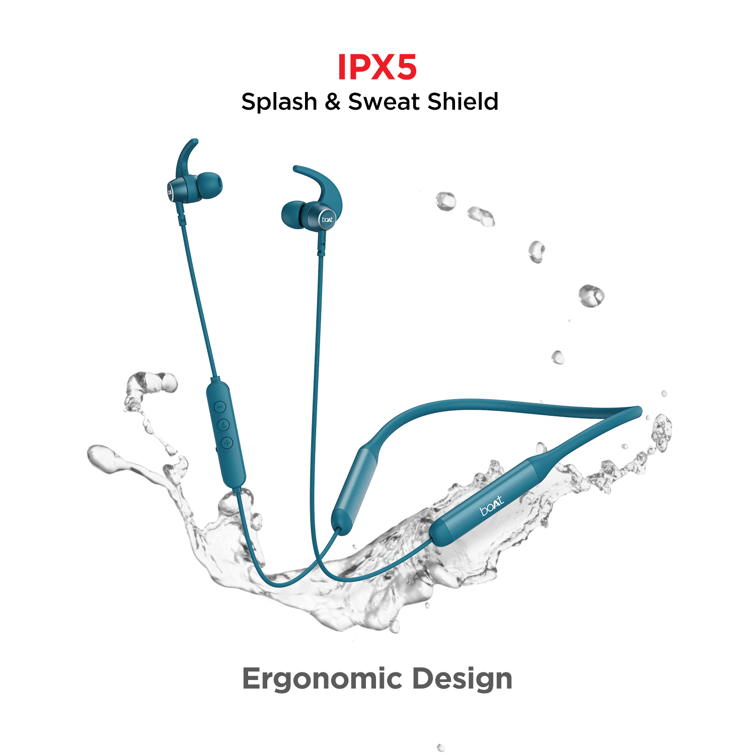 boAt Rockerz 330 Pro | Wireless Bluetooth Neckband with 10mm Dynamic Drivers, Up to 60 Hours of Playback, ENx Technology