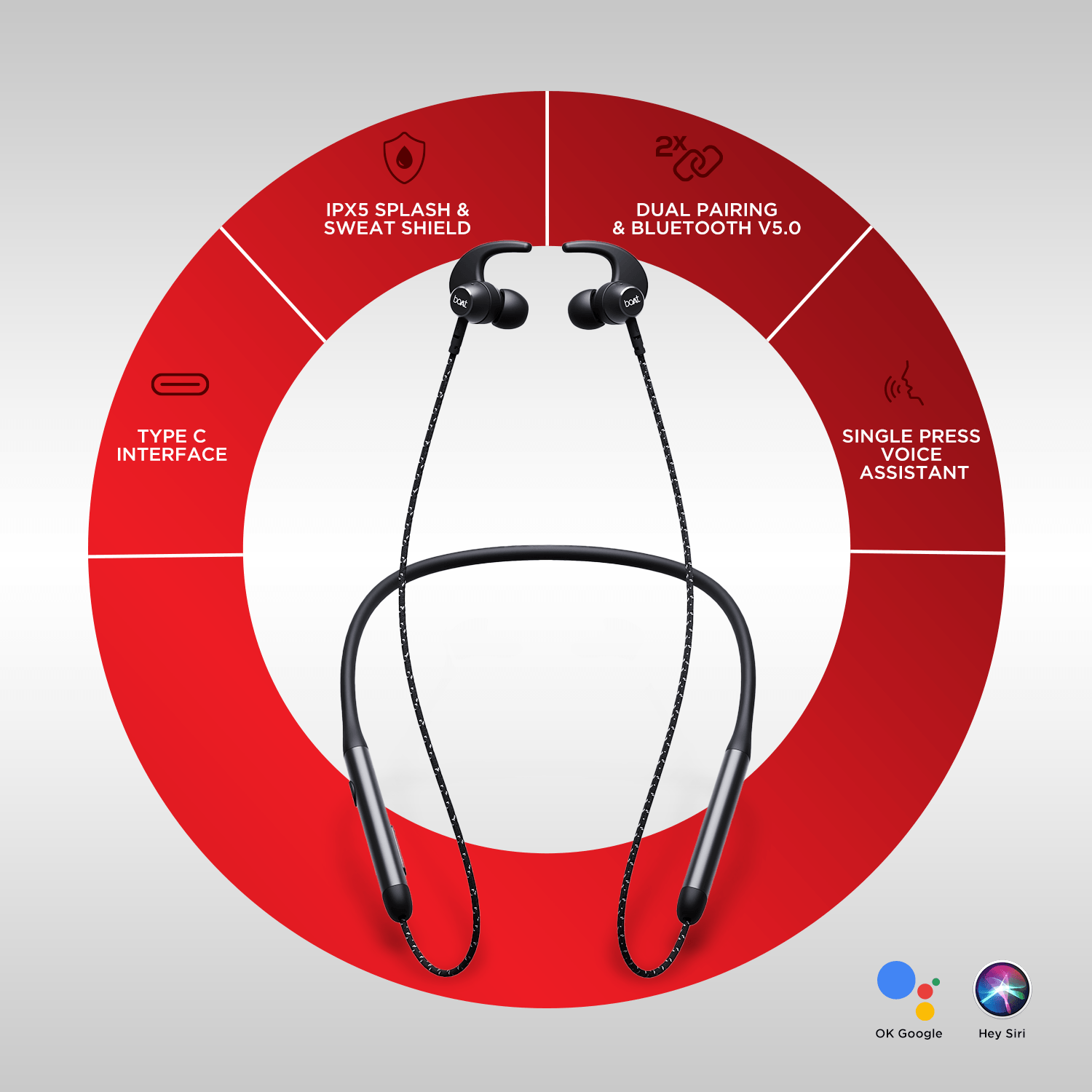 boAt Rockerz 338 | Wireless Earphone with 30 Hours Playback, ASAP™ Charging with Dual Pairing, Bluetooth v5.0