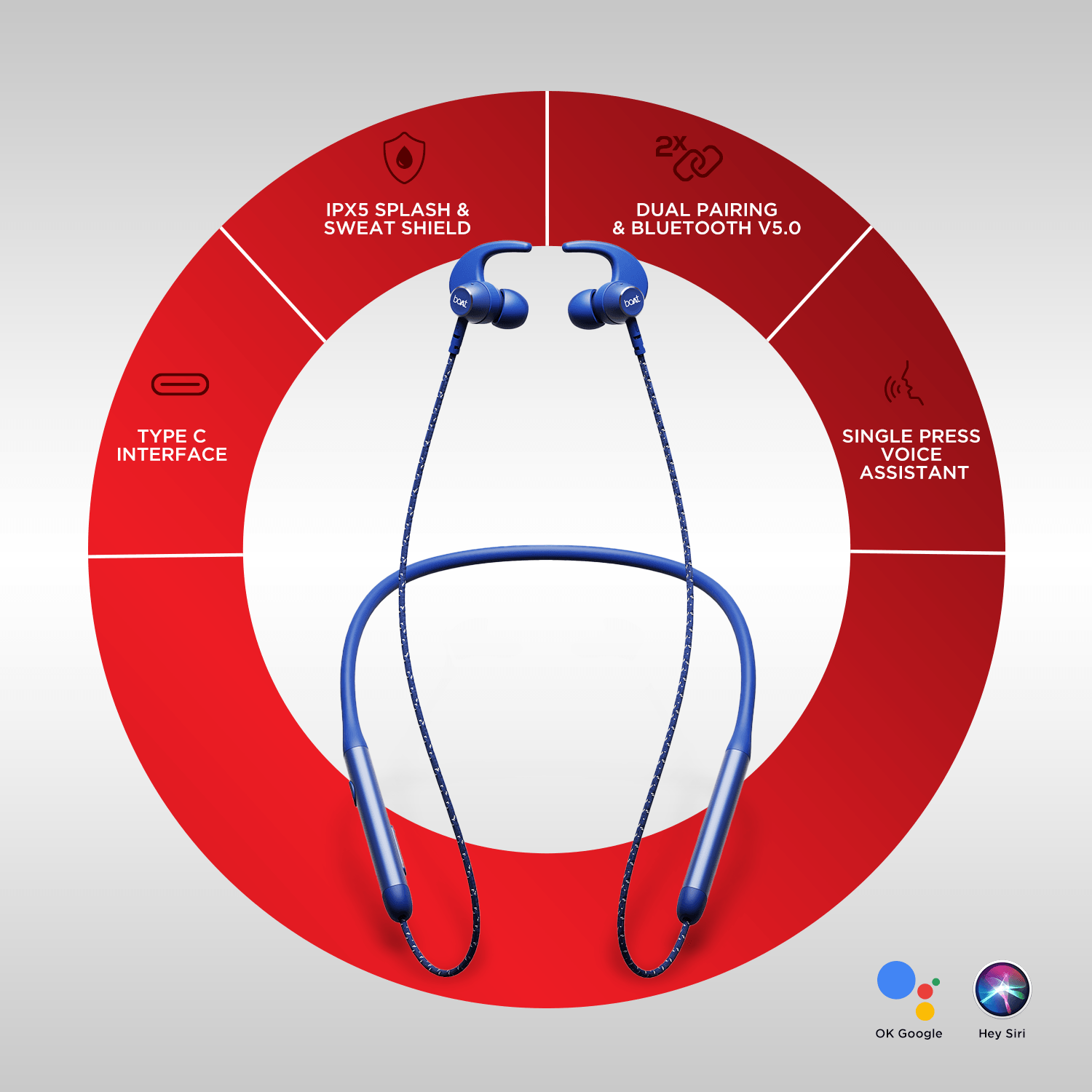 boAt Rockerz 338 | Wireless Earphone with 30 Hours Playback, ASAP™ Charging with Dual Pairing, Bluetooth v5.0