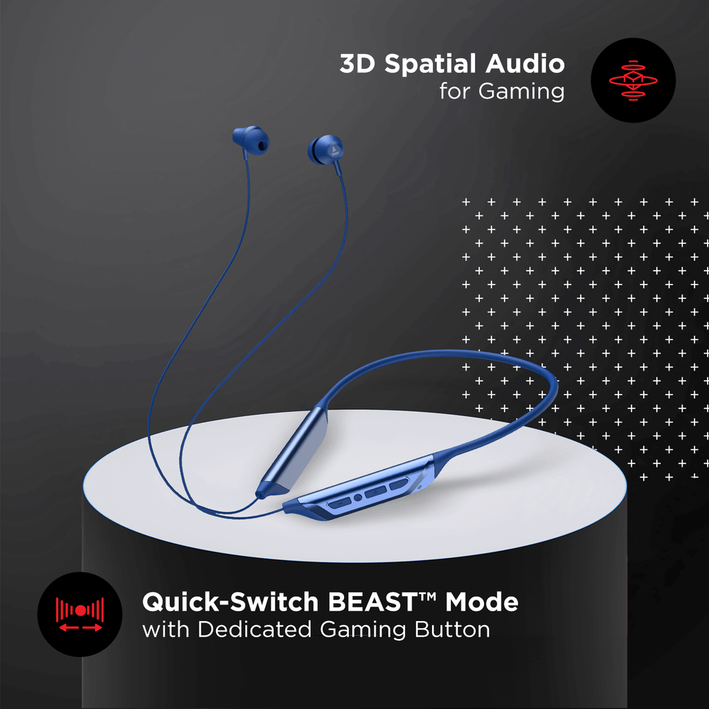 boAt Rockerz 375 | Wireless Earphone with 10mm Driver in both Ears, Upto 20Hrs Playback, BEAST™ Mode with 3D Spatial Sound, boAt Signature Sound