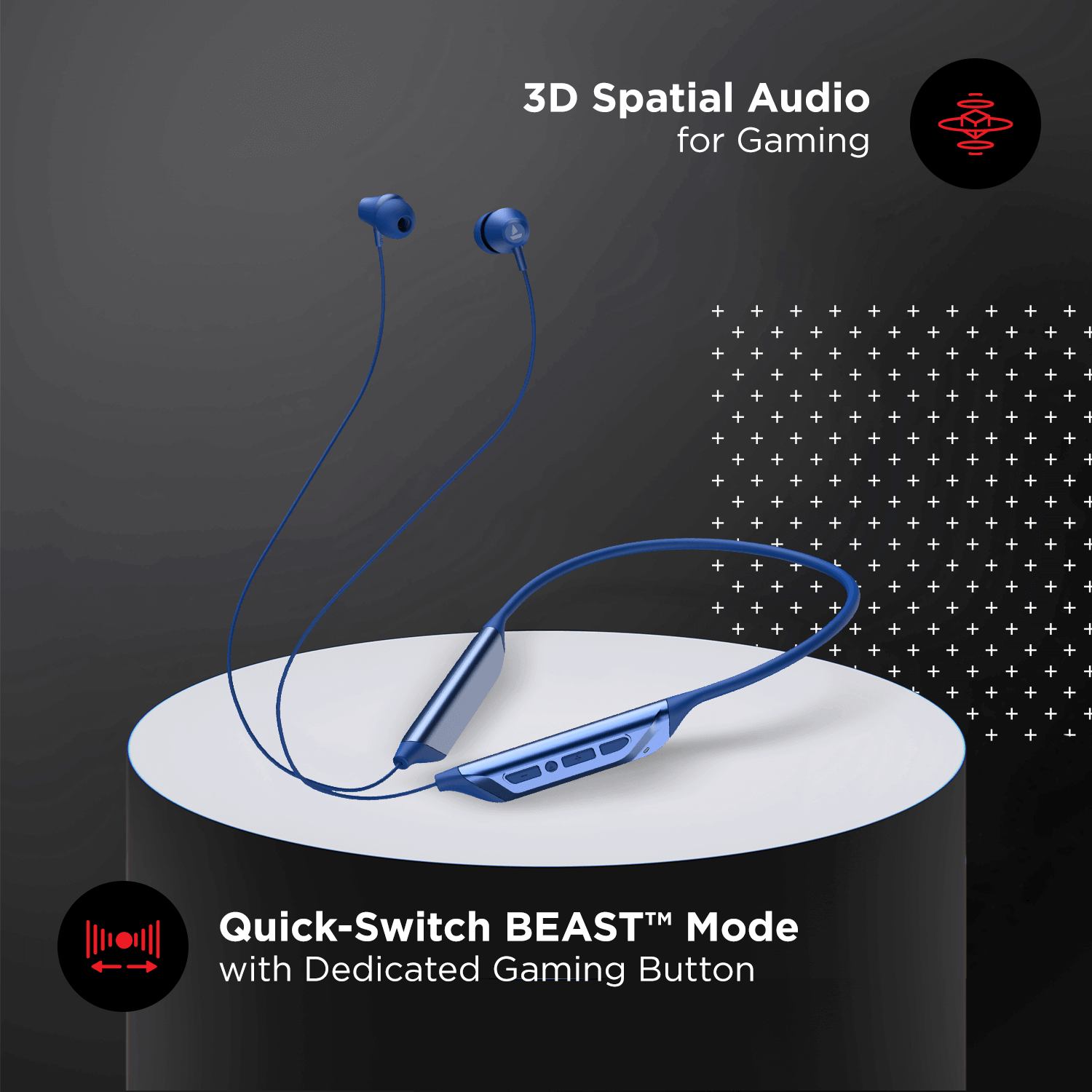 boAt Rockerz 375 | Wireless Earphone with 10mm Driver in both Ears, Upto 20Hrs Playback, BEAST™ Mode with 3D Spatial Sound, boAt Signature Sound
