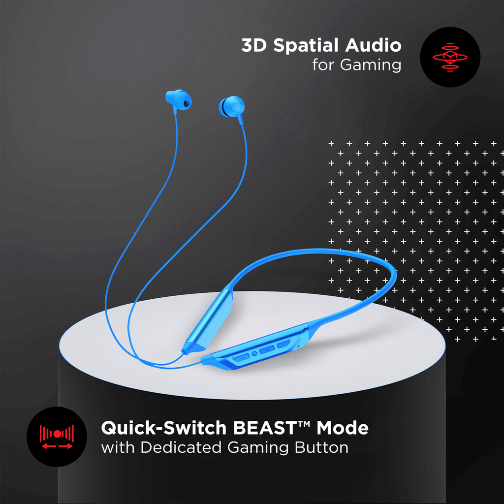 boAt Rockerz 375 | Wireless Earphone with 10mm Driver in both Ears, Upto 20Hrs Playback, BEAST™ Mode with 3D Spatial Sound, boAt Signature Sound