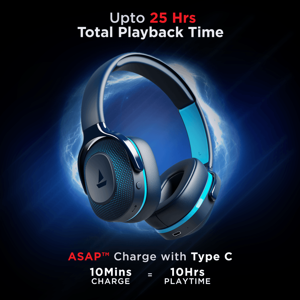boAt Rockerz 425 | Wireless Bluetooth Headphone with 25 Hours Playback, ASAP Charge, 40mm Drivers