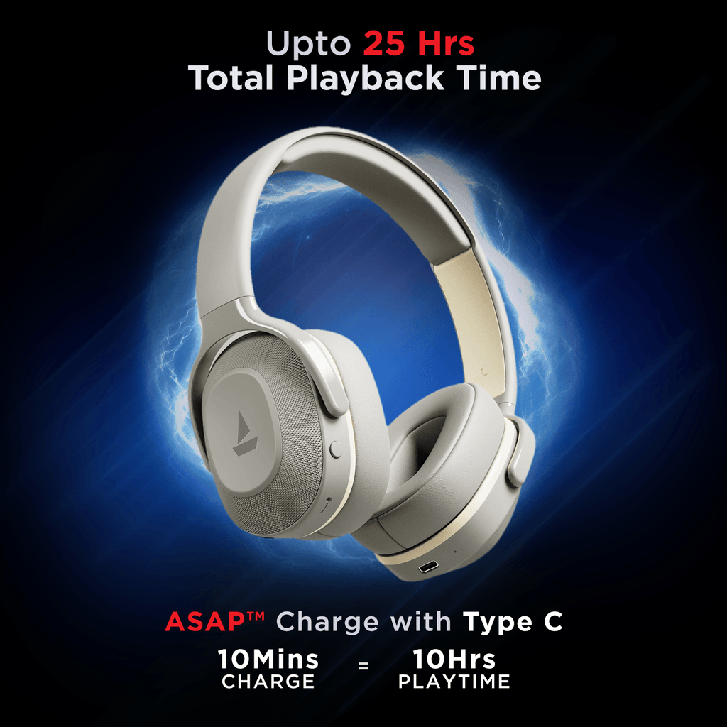 boAt Rockerz 425 | Wireless Bluetooth Headphone with 25 Hours Playback, ASAP Charge, 40mm Drivers