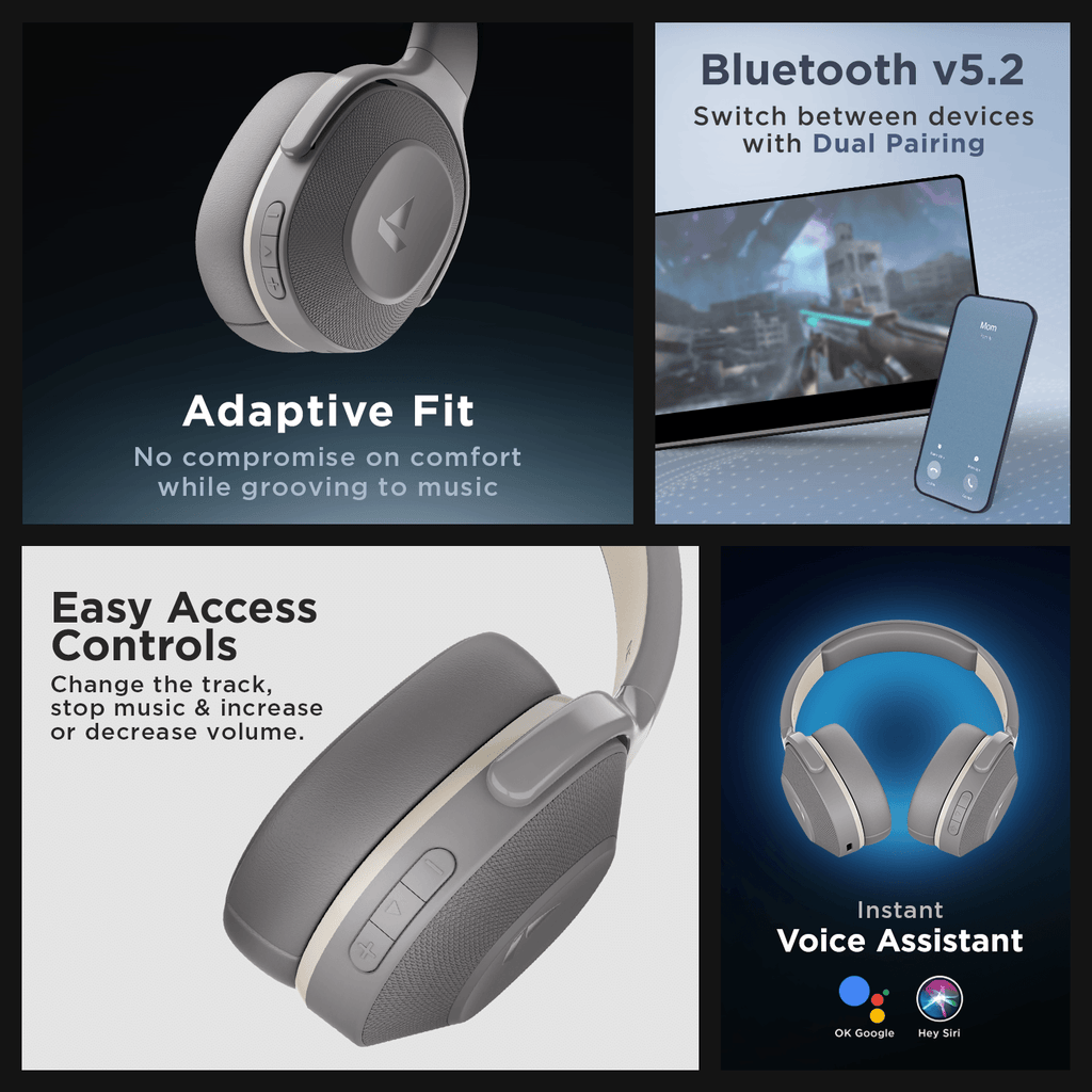 boAt Rockerz 425 | Wireless Bluetooth Headphone with 25 Hours Playback, ASAP Charge, 40mm Drivers
