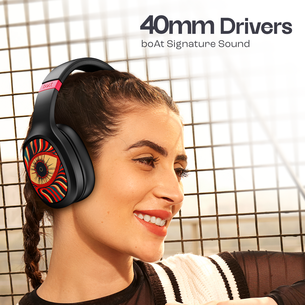 boAt Rockerz 460 | Wireless Headphone with 40mm Drivers, 30 HRS of Fuel, ENx™ Technology For Clear Calls, Dual Pairing