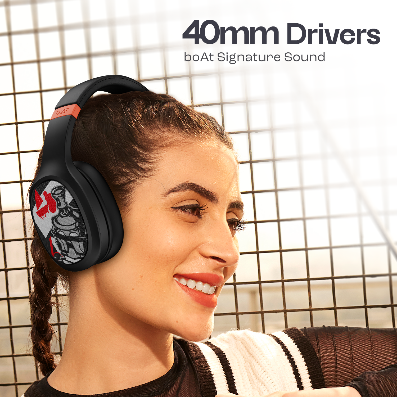boAt Rockerz 460 | Wireless Headphone with 40mm Drivers, 30 HRS of Fuel, ENx™ Technology For Clear Calls, Dual Pairing