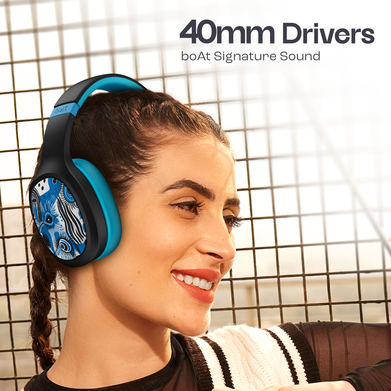boAt Rockerz 460 | Wireless Headphone with 40mm Drivers, 30 HRS of Fuel, ENx™ Technology For Clear Calls, Dual Pairing