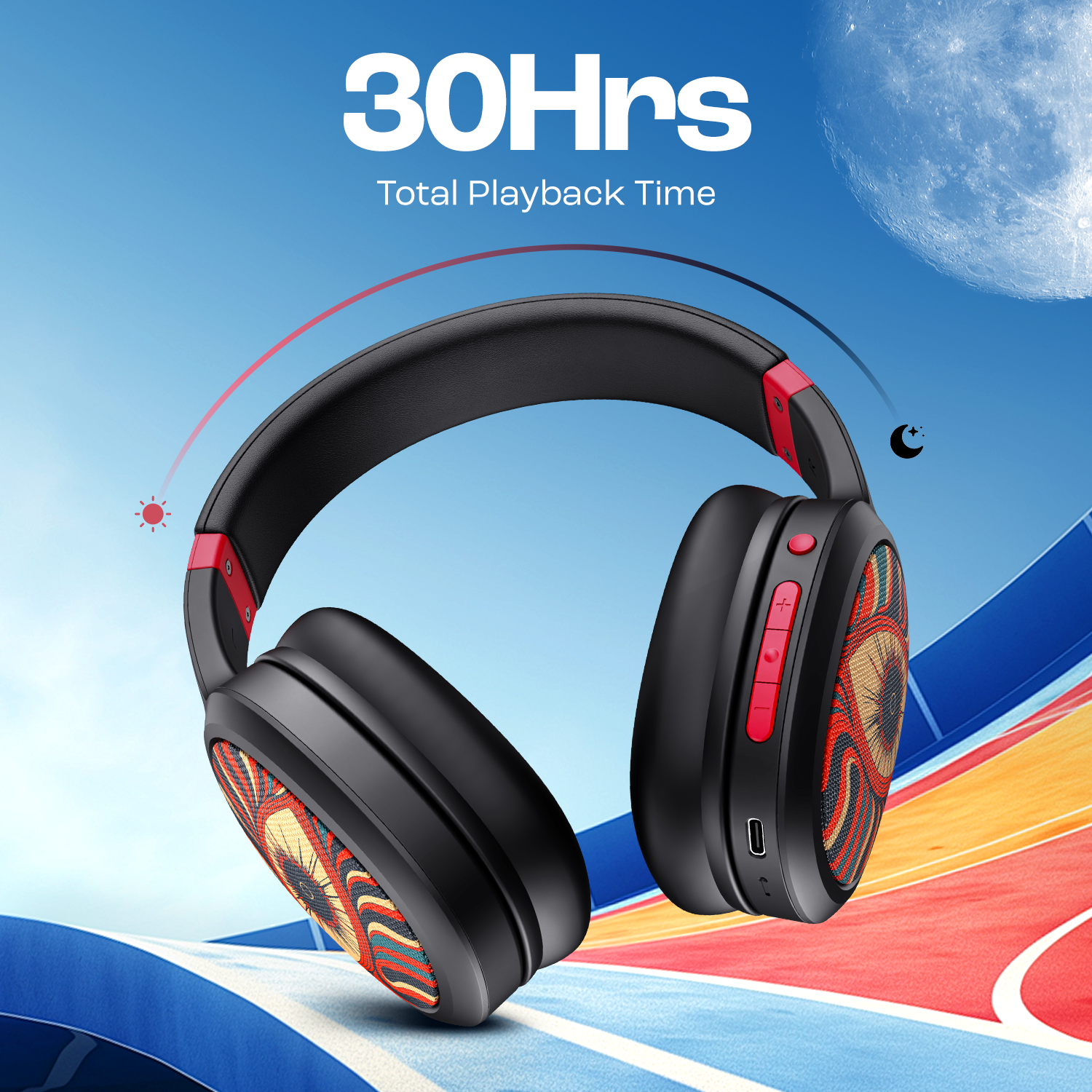 boAt Rockerz 460 | Wireless Headphone with 40mm Drivers, 30 HRS of Fuel, ENx™ Technology For Clear Calls, Dual Pairing