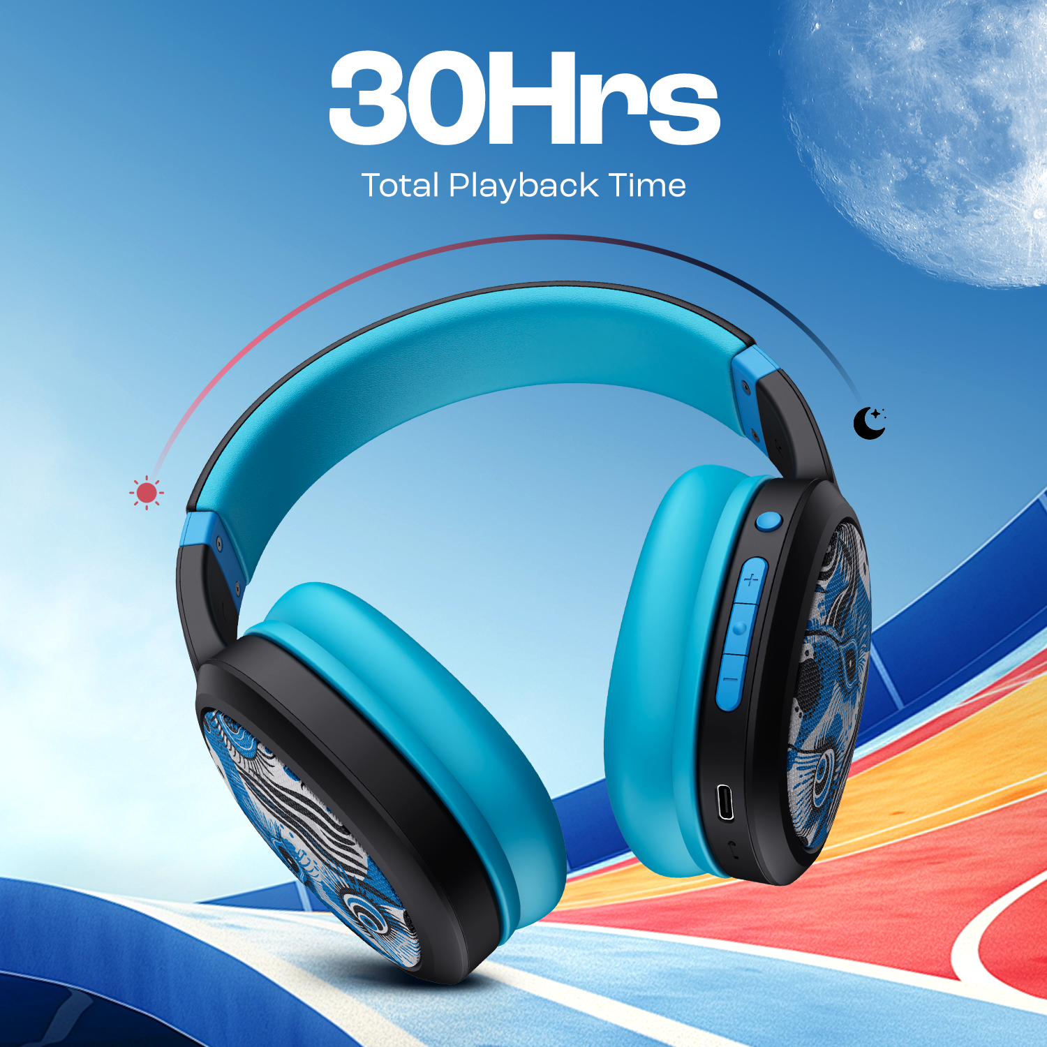 boAt Rockerz 460 | Wireless Headphone with 40mm Drivers, 30 HRS of Fuel, ENx™ Technology For Clear Calls, Dual Pairing