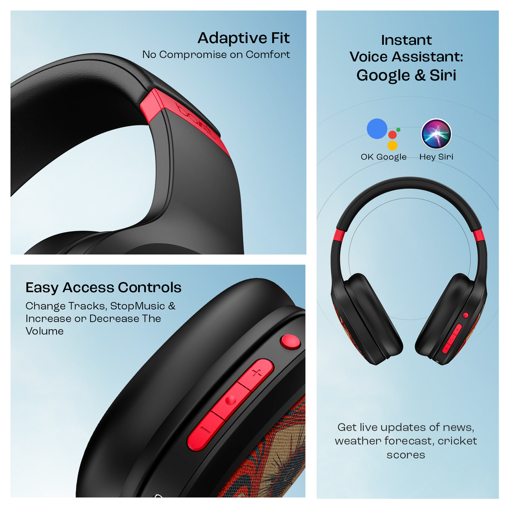 boAt Rockerz 460 | Wireless Headphone with 40mm Drivers, 30 HRS of Fuel, ENx™ Technology For Clear Calls, Dual Pairing