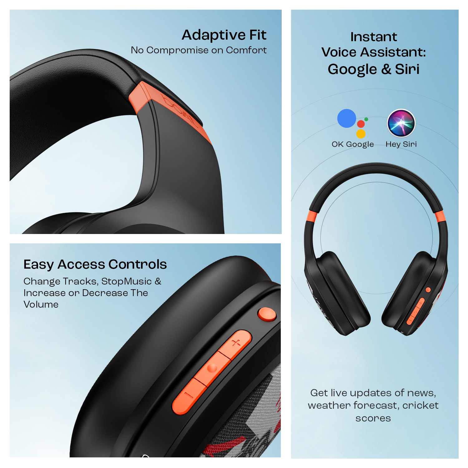 boAt Rockerz 460 | Wireless Headphone with 40mm Drivers, 30 HRS of Fuel, ENx™ Technology For Clear Calls, Dual Pairing