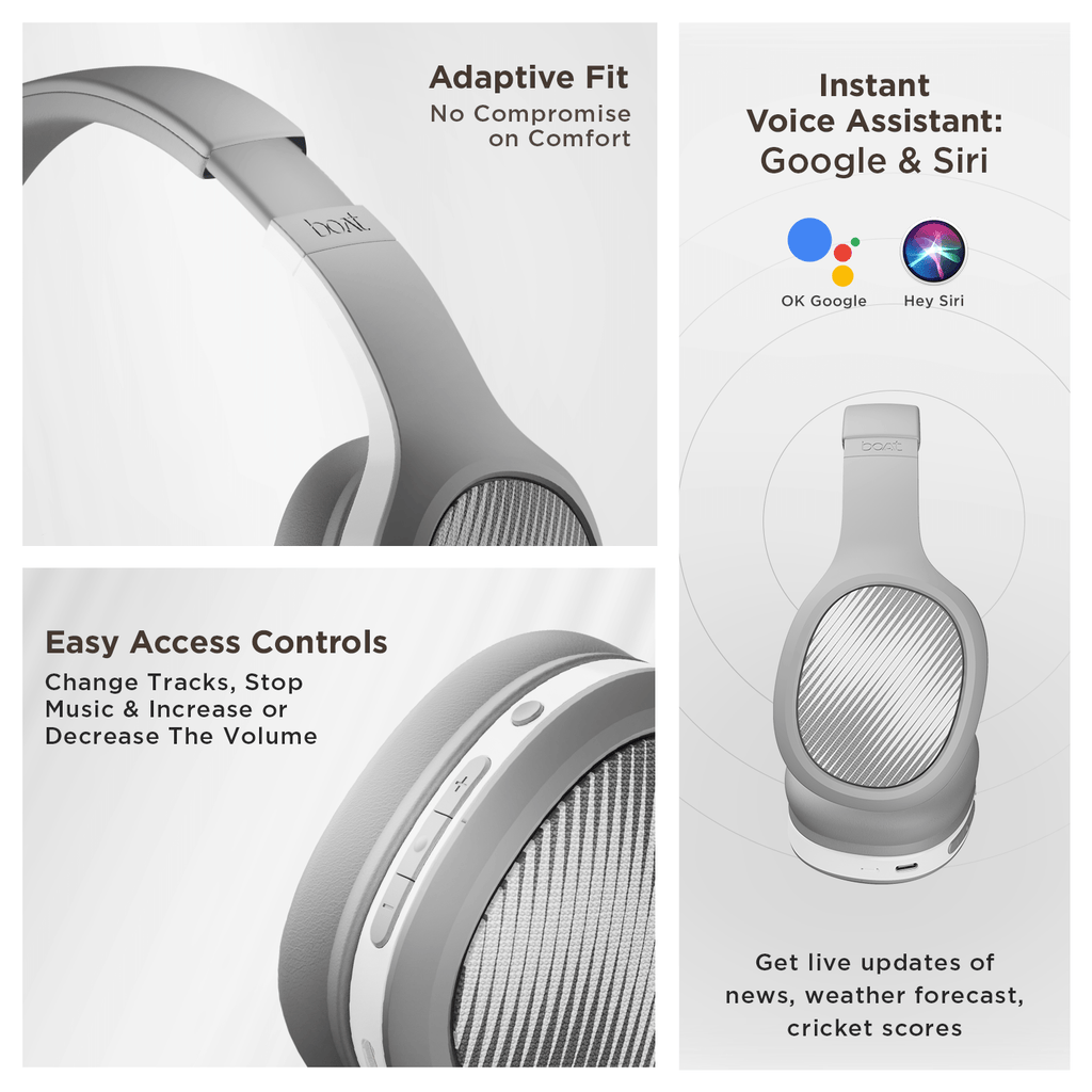 boAt Rockerz 460 | Wireless Headphone with 40mm Drivers, 30 HRS of Fuel, ENx™ Technology For Clear Calls, Dual Pairing