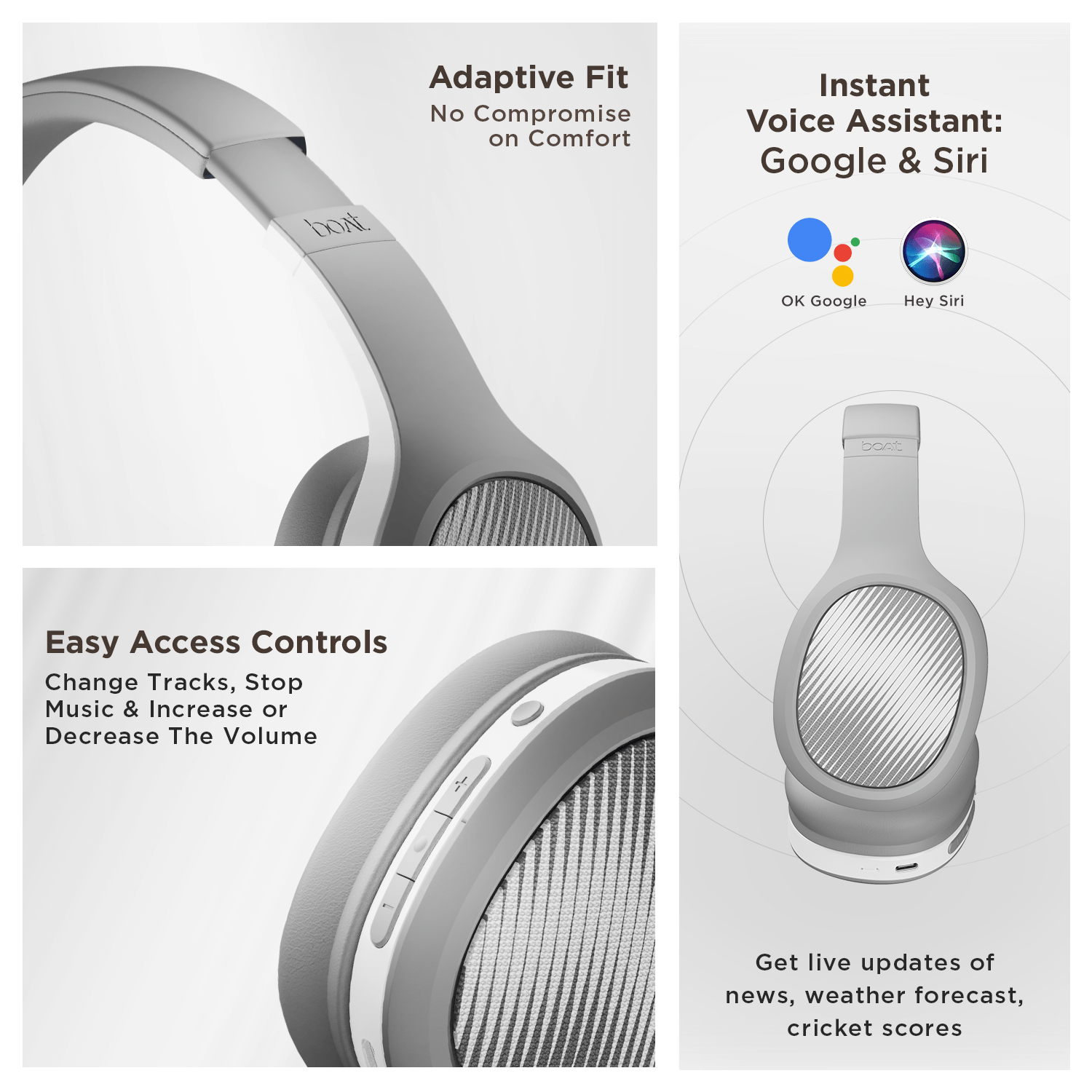 boAt Rockerz 460 | Wireless Headphone with 40mm Drivers, 30 HRS of Fuel, ENx™ Technology For Clear Calls, Dual Pairing