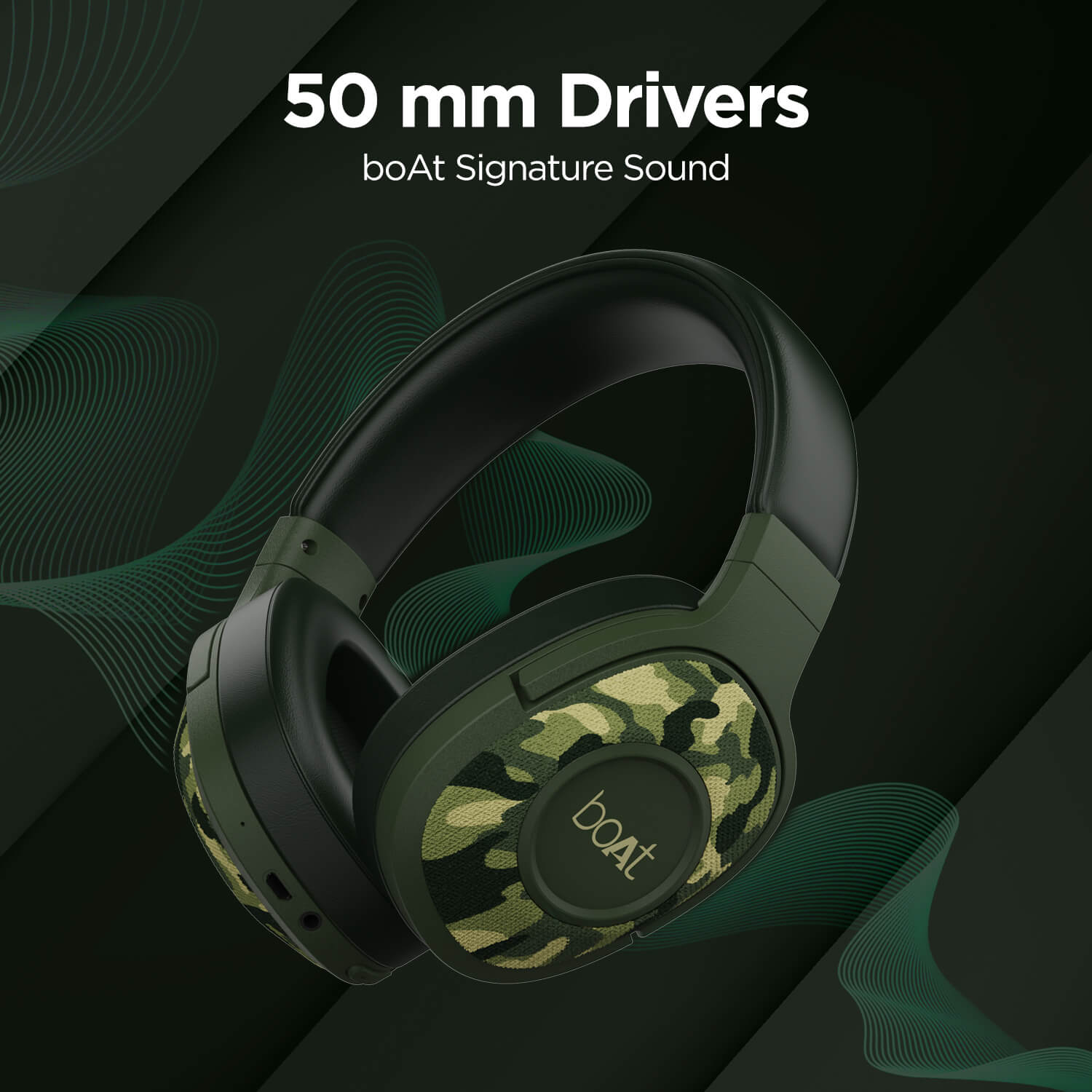 boAt Rockerz 550 | Over Ear Bluetooth Headphones with Upto 20H Playback, 50mm Dynamic Driver, 500mAh Battery