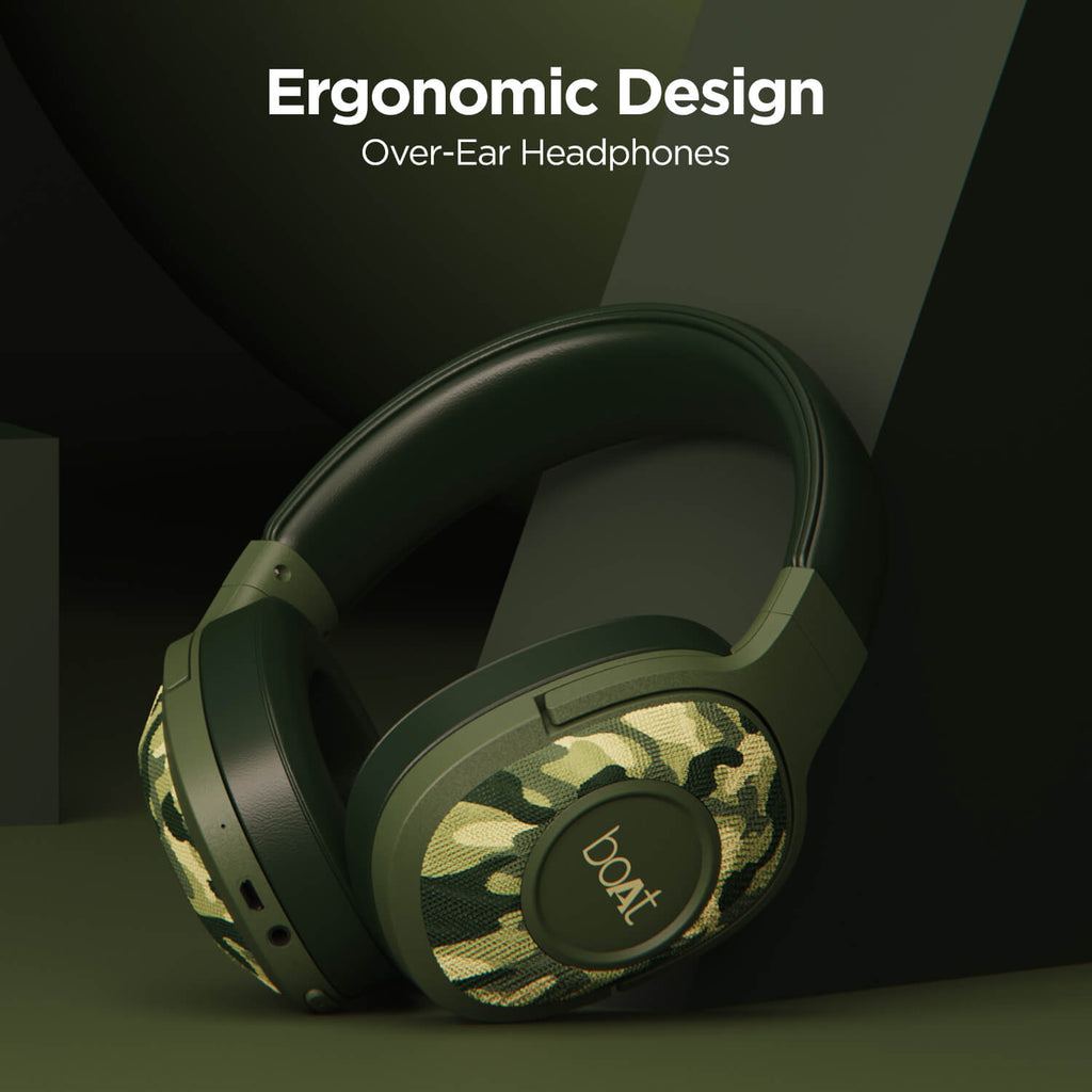 boAt Rockerz 550 | Over Ear Bluetooth Headphones with Upto 20H Playback, 50mm Dynamic Driver, 500mAh Battery
