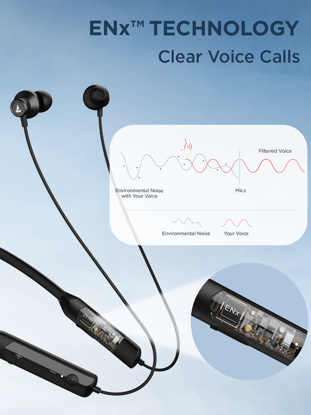 boAt Rockerz Apex | Wireless Neckband with Spatial Bionic Sound powered by DIRAC, BEAST™ Mode, Seamless Touch Controls, 30 Hours Playback time